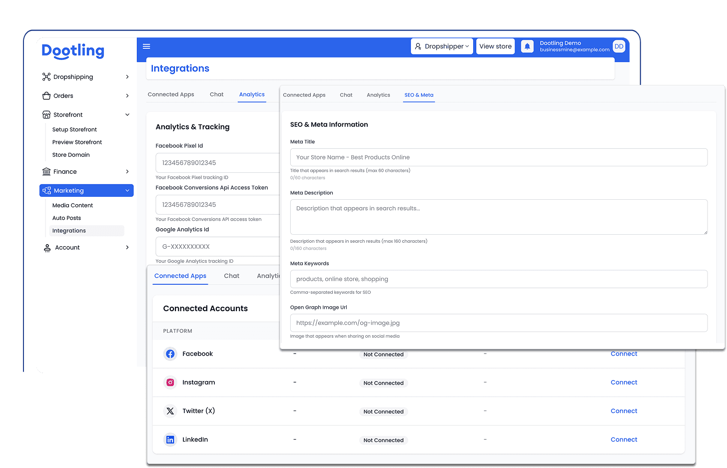 Dootling Store Dashboard
